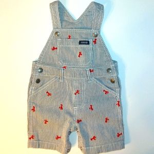 Brand New IZOD Baby Boys Short Overalls ~Nautical Theme~12m